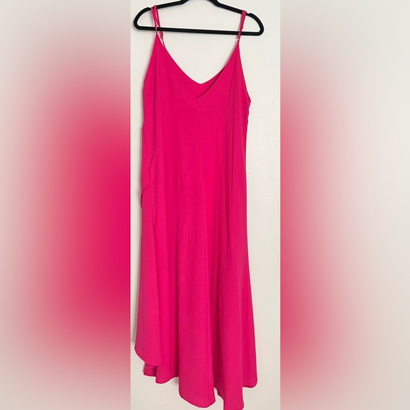 Lulus Sweet Surprise Bright Pink High-Low Maxi Dress - Picture 5 of 6